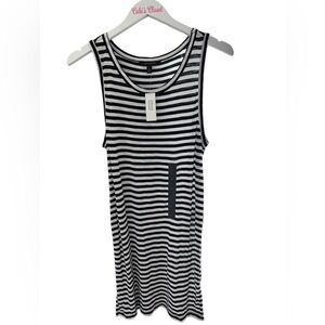 Banana Republic Womens Sleeveless Top, NWT, Size-L, Color-Black/white